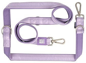 Max & Molly Multifunktions Hundeleine mit 2 Karabinern 2m, Matrix 2.0 Lavender/L Umhängeleine Gepolstert & Reflektierend – Komfort für deinen treuen Begleiter