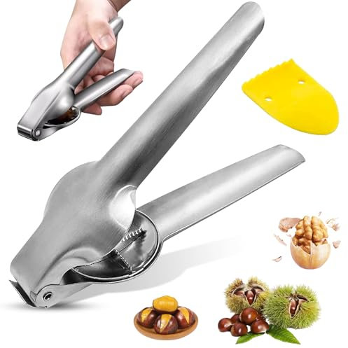 SUFANG Kastanienöffner Maronizange Kastanie Schneider Maronen Messer Maroni Schneider Edelstahl Maronimesser Nussknacker Maronizange Maronenzange Chestnut Cutter für Walnüsse Kastanien Nüsse