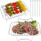 NathrBTV 2 Piece Air Fryer Accessories Convient pour Ninja AF300EU AF400EU avec 5 porte kebab Friture double panier compartiment accessoires pour friteuse à air chaud
