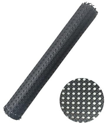 Schwarze Rattan, 40CM x 100CM Wiener Geflecht,PE Plastik Rattan Geflecht,Wasserdicht Stuhl Geflecht Meterware für Caning Projekte, Gewebter Offener Netzstock für Möbel, Stühle, Schränke, Decken, Bett