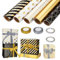YSWOVUO 5 Rollen Geschenkpapier Geburtstag, 300cmx43cm Valentinstag Geschenkpapier, Geschenkpapier Rolle mit 2 Bänder und 2 Klebeband, Wrapping Paper für Geburtstag Hochzeit Taufe Party