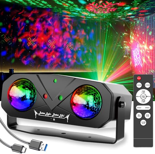 Disco Ball Party Light With Sound Activated DJ Star Projection, Ocean and Pattern Light Show for KTV Club Christmas Festival Gifts