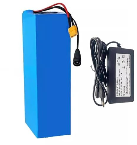 GNIUBBDB 60V 20Ah 16S5P E-Bike Lithium Ion Battery Pack with Charger Built-in BMS Protection Ideal for 200-1000W Electric Bicycle Motor T Plug