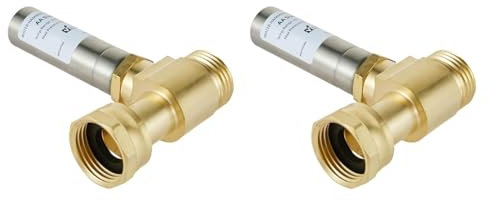 perfk 2 Pieces Water Hammer Arrestor 3/4NH Thread Pressure Reducer Fittings for Laundry Room