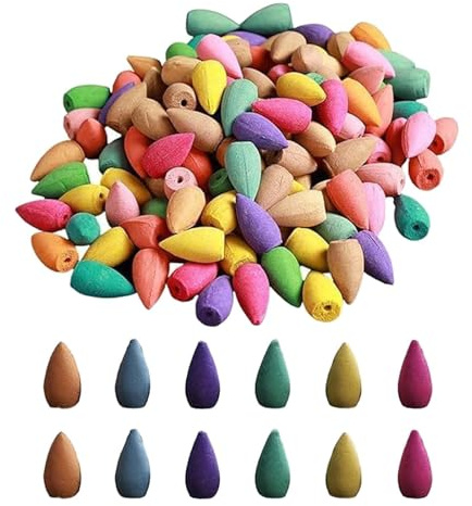 tintoke 450 Stück Reverse Wasserfall Kegel,RäUcherkegel,Rückfluss räucherkegel vanille,Natürliche Rauchkegel,RäUcherkegel RäUcherstäBchen,für Backflow, Rückfluss Räuchergefäß, Brunnen (gemischt)