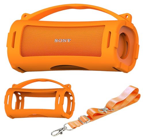 Silicone Case Compatible with Sony ULT Field 1 Portable Bluetooth Speaker, Protective Cover for Sony ULT Field 1 Speaker Accessories(Silicone Case) (Orange)
