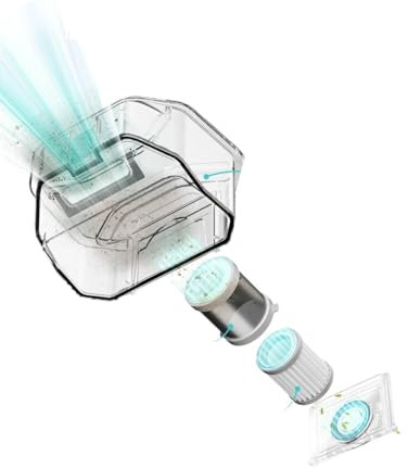 ZVVOEDMR Compatible con Lefant, Depósito De Polvo For Aspiradora Robot M320.