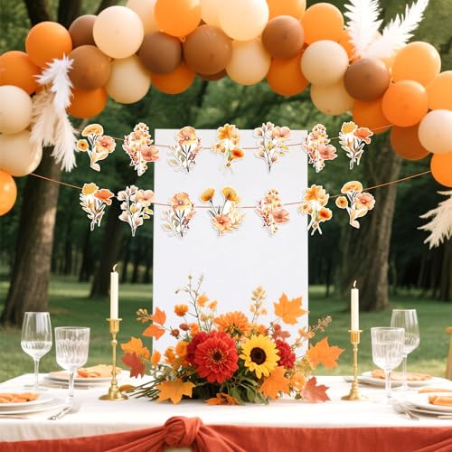 Blume Girlande Frühling Blume Party Banner Papier Wildblume Party | Blume Girlande Frühling Blume Party Banner Papier Wildblume Party Dekorationen Blumenbanner für Geburtstag Frühling Garten