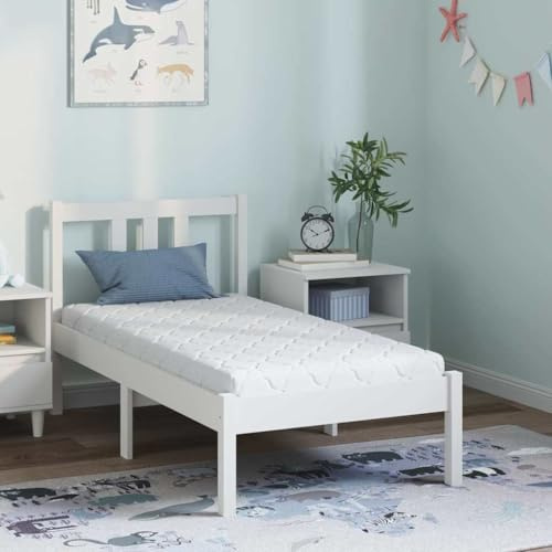 RuiNingRN Matratze Weiß 60 x 120 cm Jacquard-Stoff PU-Schaum mit Kokosnusschicht, mittelfester Kaltschaum Bezug atmungsaktiv ergonomisch für Schlafzimmer und Gästebett Schlafkomfort