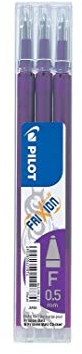 Pilot BLS-FR5 Ersatzminen für friXion Ball Clicker, Blau, 3er-Pack violett