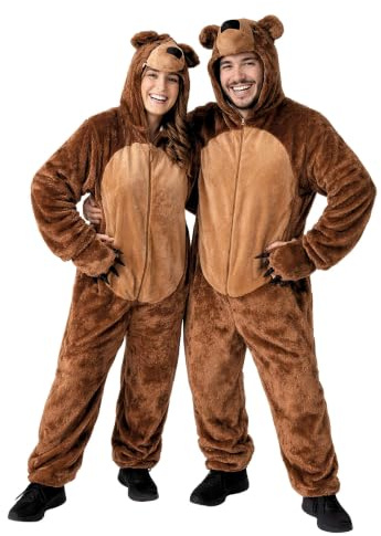 Ikumaal Braunbär-Kostüm, F67 M-L, für Erwachsen-e Männer Frau-en, Grizzly Bär-en Kostüm-e Fasching Karneval Fasnacht Faschingskostüm-e Karnevalskostüm-e