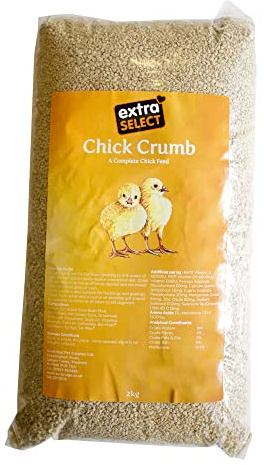 Extra Select Baby Chick Crumb - Complete Chick Feed for Growth, Quail Food, & Duckling Starter Feed, Nutritious Baby Chicken & Hens Corn Crumbs - 2 kg