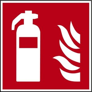 H.Klar Schild PVC Feuerlöscher F001 nach ISO 7010 langnachleuchtend 150x150mm