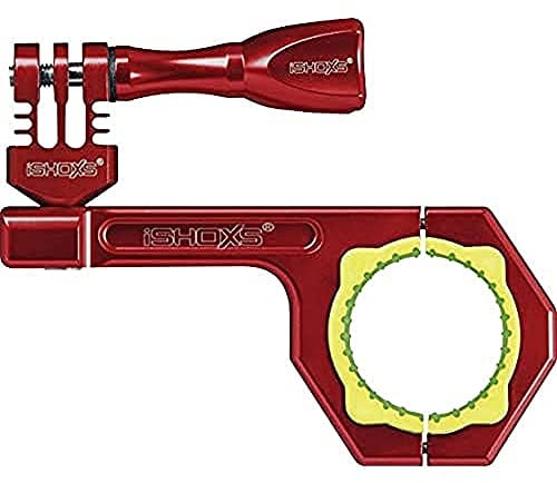 Rollei Actioncam Halterung BullBar 34 - professionelle Fahrrad-Halterung für alle GoPro kompatiblen Actioncams (Klemmbereich: 30-34 mm), aus eloxiertem Aluminium - Rot