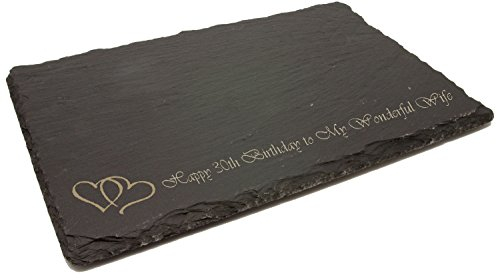 Personalised Slate Cheeseboard or Chopping Board, Laser Engraved Birthday Gift