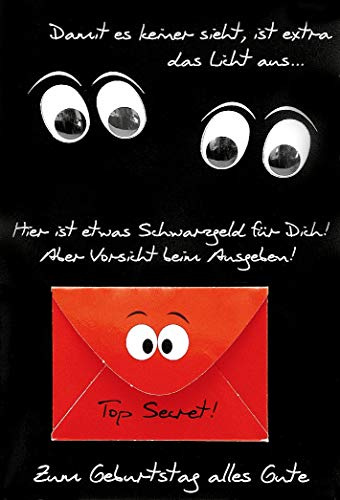 BSB Glückwunschkarte Geburtstagskarte Schwarz Karte