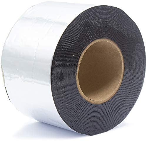 Bitumenband Reparaturband 75mm x 10 Meter, Farbe Alu - Klebeband für Risse & Fugen, Dichtungsband gegen Wasser und Feuchtigkeit, selbstklebend, Dach und Schornsteindichtung