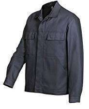 BP Workwear Basic 1485-060-10 Arbeitsjacke - Verdeckte Druckknopfleiste - Reine Baumwolle - Normale Passform - Größe: 56/58 - Farbe: dunkelblau