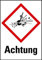 Aufkleber Achtung Explosionsgefahr GHS Etiketten Einzeln 74x52mm
