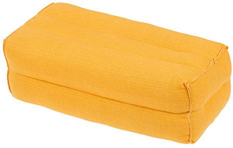Handelsturm Kissen Block 35x15x10 mit Füllung aus Kapok. Perfekt für Meditation, Yoga und Entspannung (Gelb)