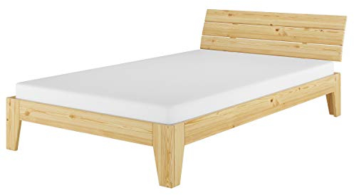 Erst-Holz® Massivholzbett Kiefer Natur Einzelbett Futonbett Jugendbett 120x200 Rollrost Matratze 60.62-12 M