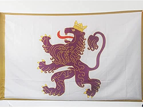 AZ FLAG Bandera del Reino DE LEÓN 910-1230 150x90cm para Palo - Bandera DE Leon 90 x 150 cm
