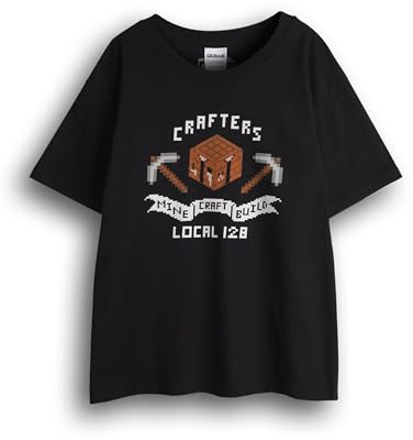 Minecraft Kids Black Short Sleeved T-Shirt