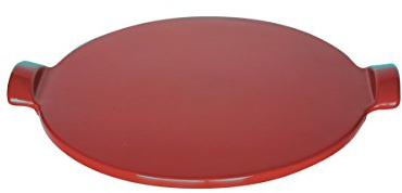 Emile Henry Pizzastein, hergestellt in Frankreich, Flamme 10 burgunderfarben