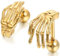 JewelryWe Knorpel Ohrstecker Skelett Hand: Herren Tragus Ohrringe Edelstahl Gotik Totenkopf Knochen Hand Helix Conch Ohr Piercings Knorpelpiercing Gold