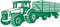 Samunshi® Wandtattoo Traktor mit Anhänger Trecker Kinderzimmer Kinder Wandaufkleber 160 x 67cm grün