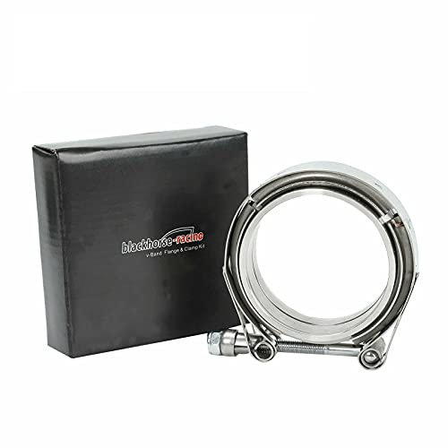 3Turbo down-pipe wastegate exhaust stainless V-band bolt clamp+flange 76mm