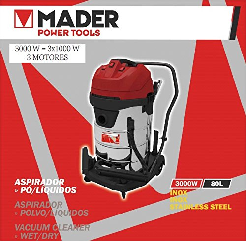 MADER ASPIRADORA Polvo LIQUIDO Profesional 80L 3000W