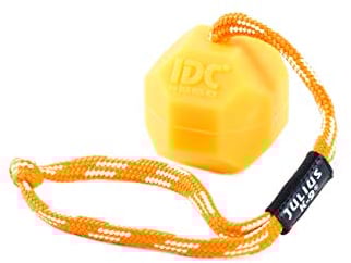 IDC Neon fluoreszierender Ball mit Schnur, 60 mm, Orange (Weich)