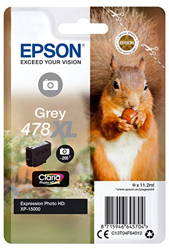 Epson Original 478XL Tinte Eichhörnchen, XP-15000, grau