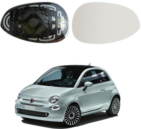 Specchio - Vetro Specchietto destro per FIAT 500/ LINEA/PUNTO EVO/GRANDE (199) (CON RISCALDAMENTO), Vetro - cromato e convesso, numero OEM: 71740497,6412547 VIEW MAX specchio da ricambio)