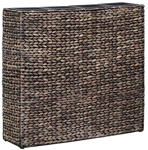 Pflanzkübel mit 4 Töpfen Blumentopf Blumenkübel Hochbeet für Blumen etc. Raumteiler Wasserhyazinthe Pflanzgefäß 79 x 22 x 76 cm Braun