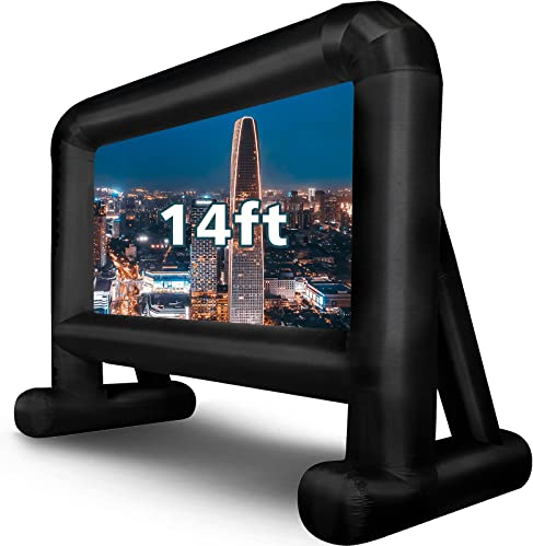 OUTTOY 14 FT dello schermo di film gonfiabile che fa esplodere lo schermo all'aperto della proiezione di film mega di film, anti-piega