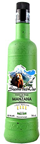 Crema de Orujo con Manzana- Sierra del Oso, 3 botellas, Verde Manzana
