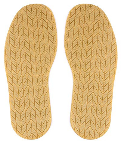 MIIDII Shoe Bottom Full Sole Repair Replacement Anti-Slip Rubber, 4mm Thickness 1 Pair (Natural)