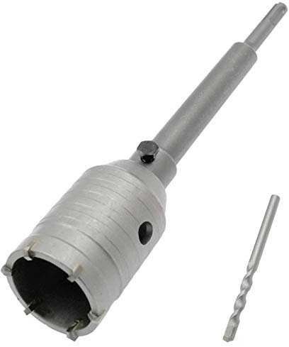 Hordion Scie-cloche à béton SDS Plus avec tige de connexion de 202 mm pour mur de briques en ciment et briques de 50 mm