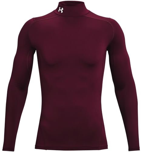 Under Armour Herren ColdGear Armour Compression Mock Trendige T-Shirts, Braun/Weiß, XXL