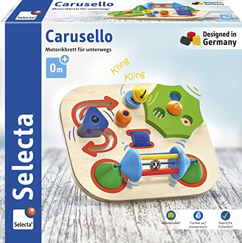 Selecta 61067 Carusello, Motorikbrett für unterwegs, 19 cm