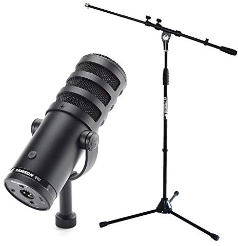 Samson Q9U dynamisches USB XLR Broadcast Mikrofon + keepdrum MS106 Mikrofonständer
