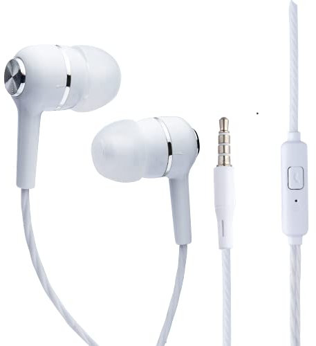 Auricolari con filo e microfono, Cuffie in-Ear Stereo e Controllo del Volume - Alta Definizione, Bassi Potenti, Isolamento del Rumore, Suono Puro per iPhone, iPad, Huawei e Altri Smartphone Android
