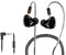 Famedy in-Ear Monitors, Wired Earbuds with Tesla Technology Headphone MMCX Detachable Cables,Noise-Isolating in Ear Earbuds for Musicians Drummer HiFi Stereo IEM Earphones (Black, no mic)