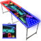 Beer Pong® - Table Beer Pong Lumineuse avec LEDs intégrées et Néons sur Les côtés - Pliable et Transportable avec Revêtement Etanche Anti-Rayures - Homologuée pour Tournois de Biere Pong