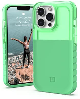 Urban Armor Gear U by UAG [U] Dip Étui Compatible avec l'Apple iPhone 13 Pro [Protection Contre Les Chutes de 4,5 m Selon Les Normes Militaires, Recharge sans Fil Compatible] Spearmint