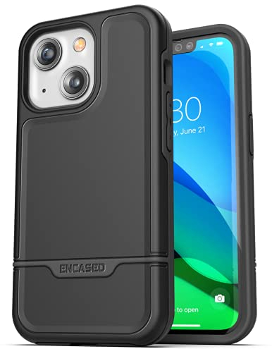 ENCASED Rebel Hülle für iPhone 13 – Schutzhülle Handyhülle Stoßfest Case (Schwarz)