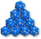 10x polyedrische W20 Würfel für Rollen- und Tabletopspiele (blau)