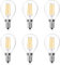 DoRight E14 LED Golf Ball Bulb Dimmable, 4W G45 SES Small Edison Screw Retro Filament Bulb Mini Globe Light Warm White 2700K 40W Incandescent Equivalent for Pendants, Table Lamp, Ceiling Fans (6-Pack)